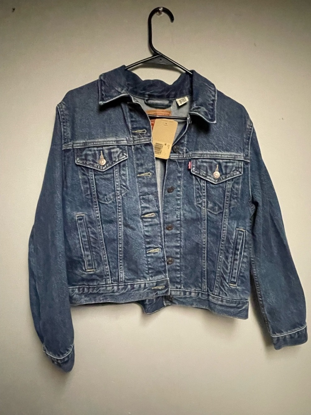 NWT Levi's Dark Blue Denim Trucker Jacket Size L